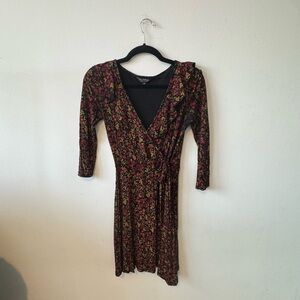 Miss Selfridge UK Floral 3/4 Sleeve Dress Size US 4